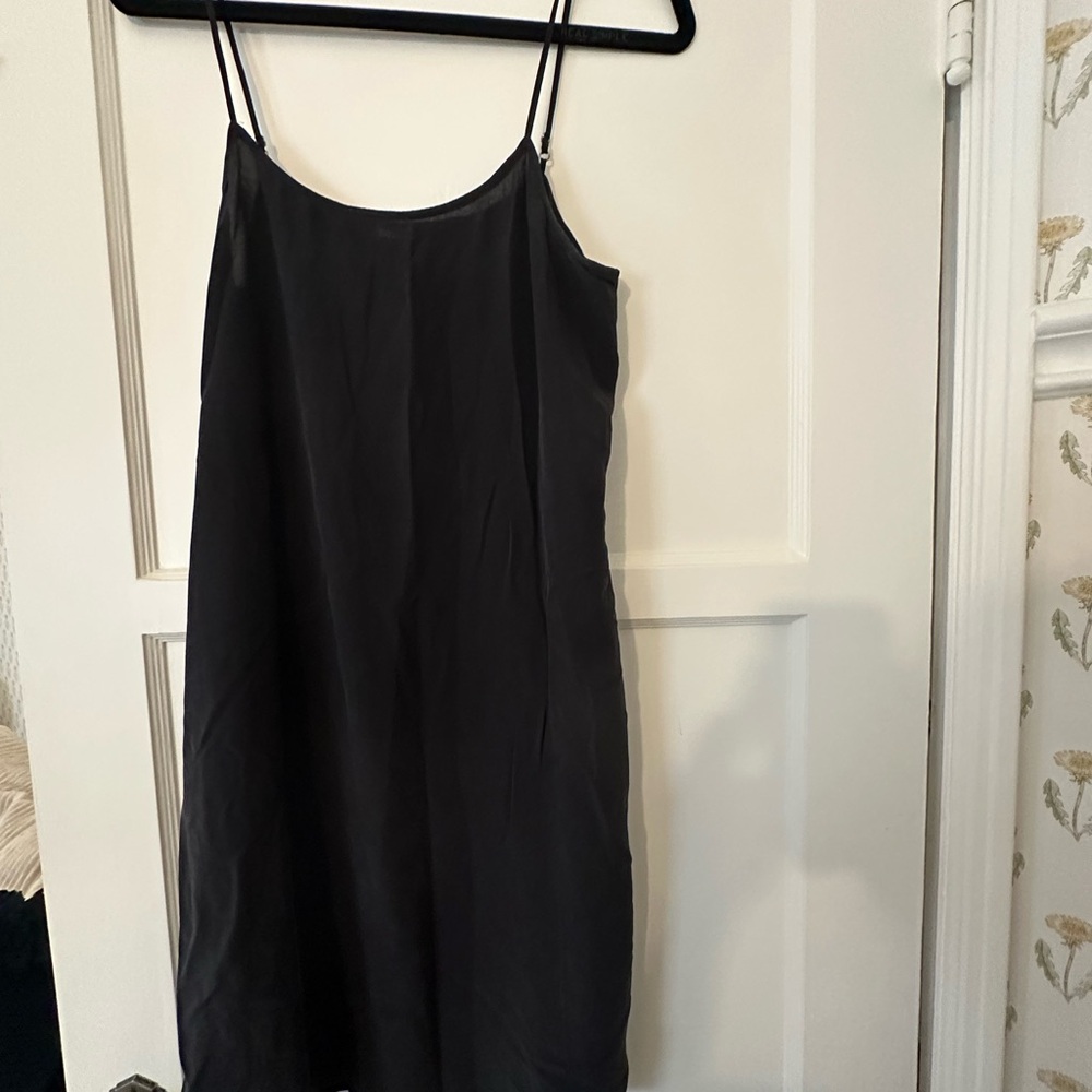 Black Slip Dress by Equipment